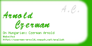 arnold czerman business card